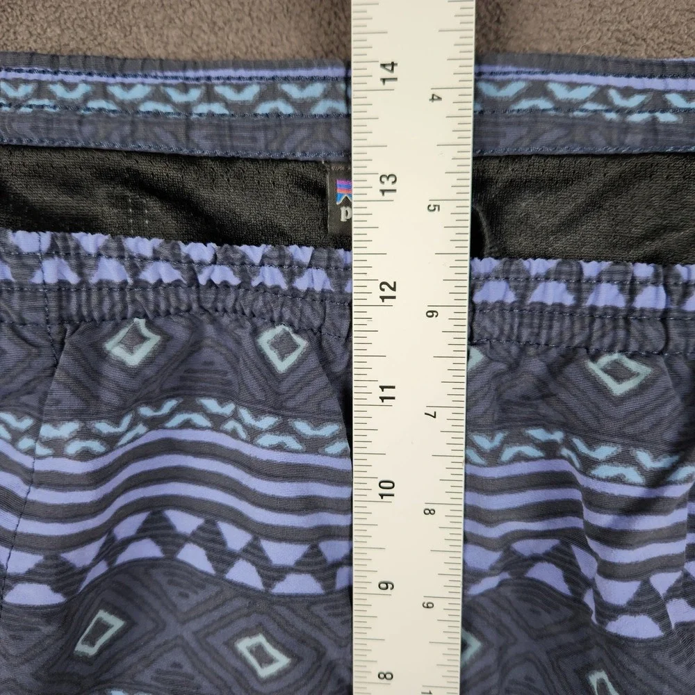 Patagonia Baggies Longs Shorts Mens XL Blue Geometric Tribal 6in Lined 58033